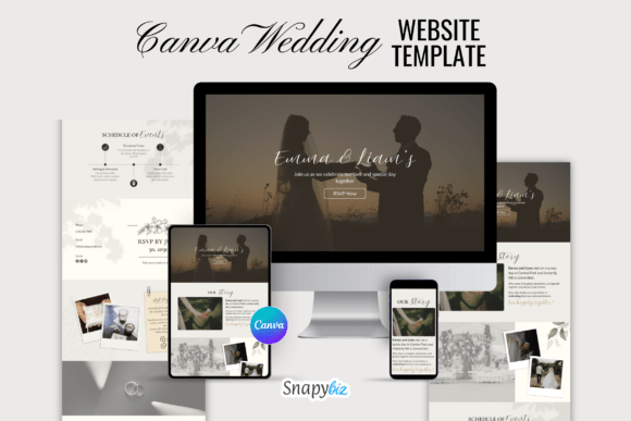 Canva Wedding Website Editable Template: Elegant & Easy