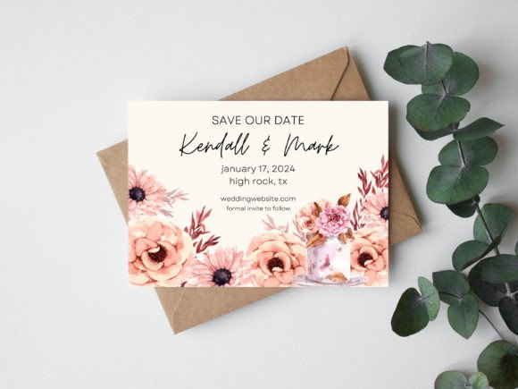 Editable Wedding Save the Date Templates for Canva