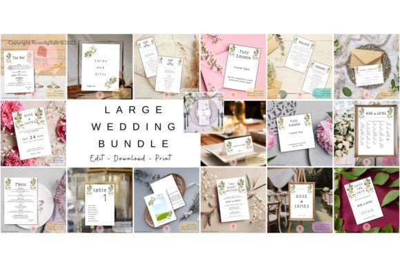 Effortless Elegance: Your Complete Large Wedding Invitation Set
