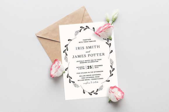Elegant Botanical Frames for Your Wedding Stationery