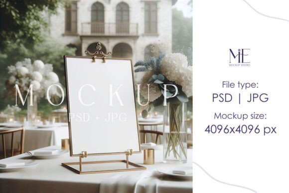 Flawless Table Sign Mockups for Wedding & Event Designers