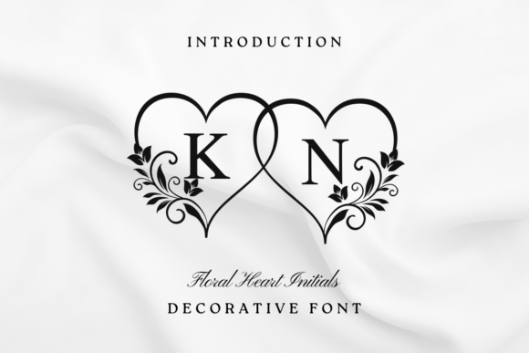 Floral Heart Initials: Where Romance Meets Refined Typography