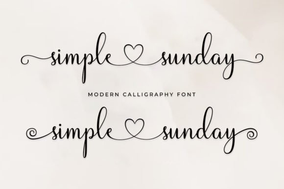 Simple Sunday: The Modern Calligraphy Font for Elegant Design