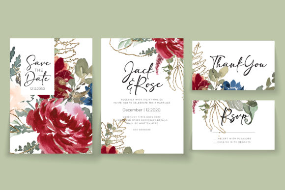 Timeless Romance: Designing with Burgundy Floral Watercolors